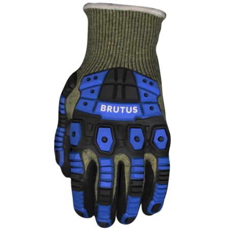 Cestus ANSI Cut A5 Impact Gloves, Nitrile Coated, 13G Flame Resistant Knit, M, PR 3004-M